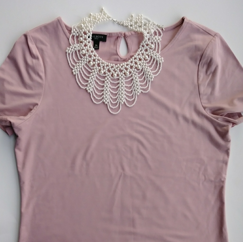 TALBOTS dressy shirt dusty pink